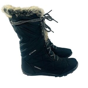 Columbia Minx Mid 3 Pac Boots Womens 7 Black Omni-Heat Waterproof Winter Snow